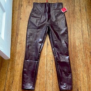 Spanx patent faux leather pants